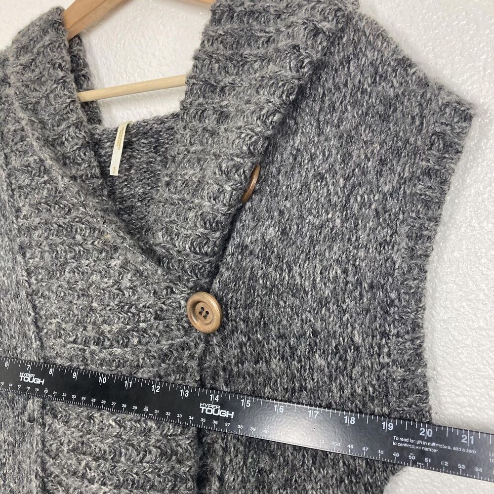 Free People Sweater Womens Small Wool Blend Cowl Neck Button Pullover Pocket - Picture 8 of 16